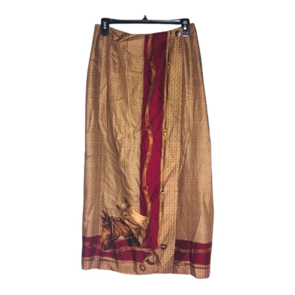 Cambridge Dry Goods Midi Pencil Skirt Horses Size 10‎